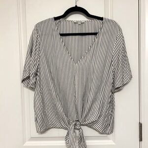 NWOT Madewell Striped Tie Hem Top